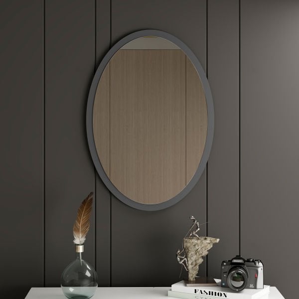 Minar Ellipse Dresser Mirror - Anthracite