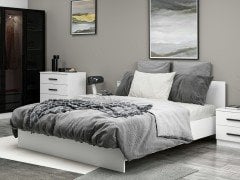 Kale Bedroom Set 88 White Glass Cover