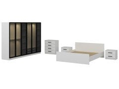 Kale Bedroom Set 88 White Glass Cover