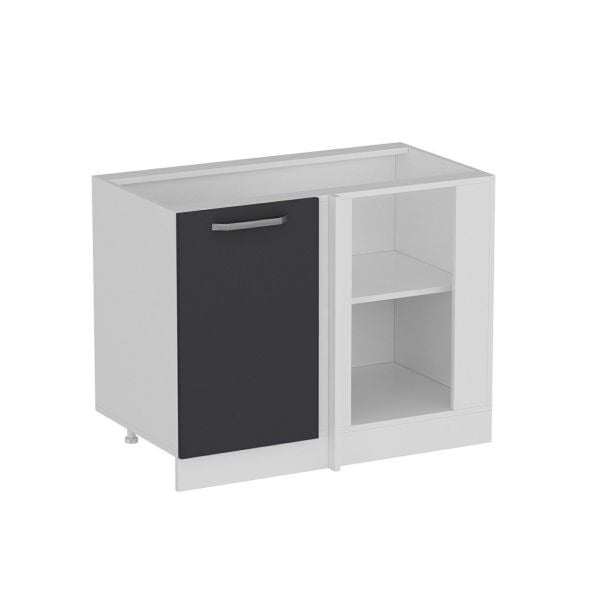 Mina Kitchen Corner Cabinet Sub Module 1K1 is 105cm White / Anthracite - A1