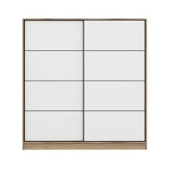 Mina Fortress 2 Lid Sliding Wardrobe 180 Cm - Dora / White