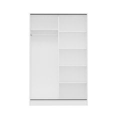 Mina Fortress 2 Lid Sliding Wardrobe 120 Cm - White / Dora