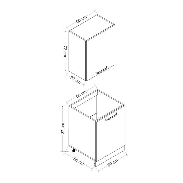 Minar 60 Cm Mutfak Dolabı Beyaz 60-B1