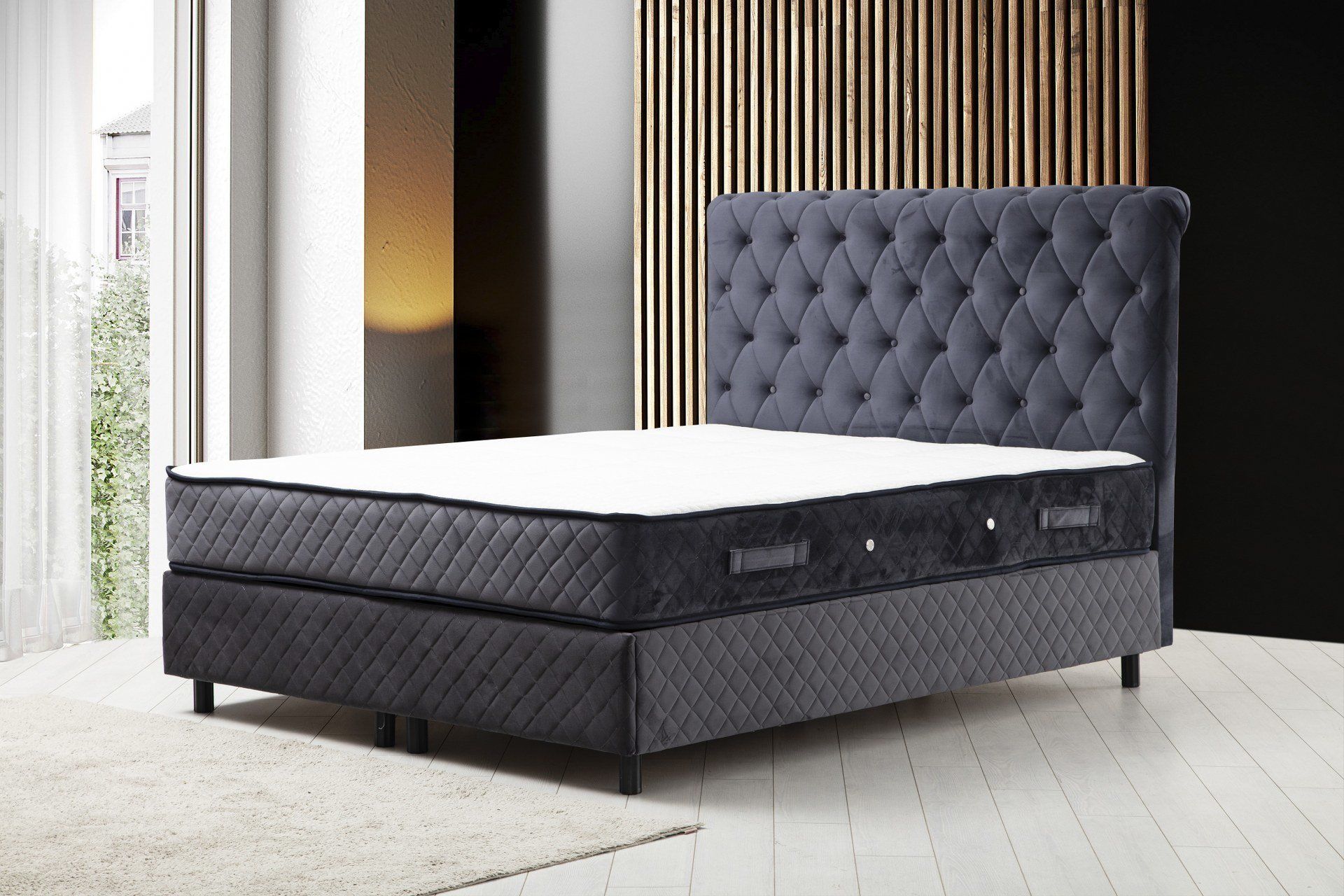 Sonata Base+Headboard+Bed Anthracite