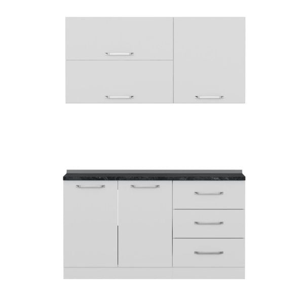 Minar 150 cm Kitchen Cabinet White 150-B1