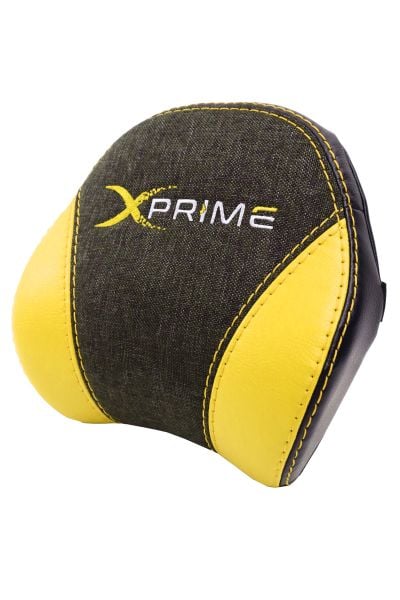 XPrime Tyler Oyuncu Koltuğu Hybrid Kumaş 4D Kolçak Ayak Uzatmalı Sarı