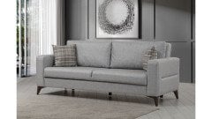 Crystal 3-Seat Sofa Light Gray