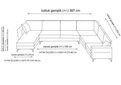 Kristal Dinlenme+3+Köşe+2 Köşe Takımı Açık Gri