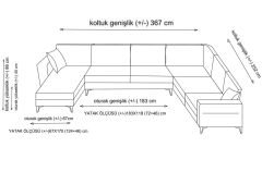 Kristal Dinlenme+3+Köşe+2 Köşe Takımı Antrasit