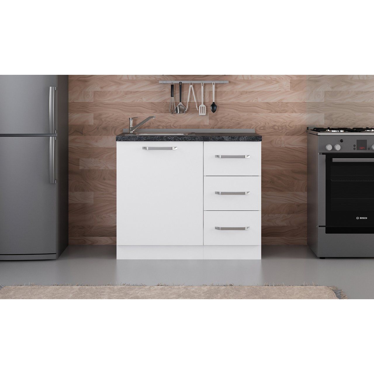 Minar 100 cm W 100-B1-Sub Modular Kitchen Cabinet