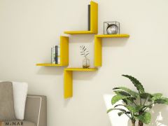 Minar Alpha Yellow Box Decorative Wall Shelves