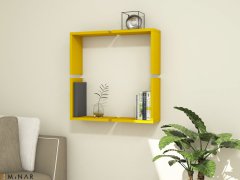 Minar Alpha Yellow Box Decorative Wall Shelves