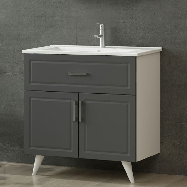 Minar Bathroom Cabinet Bottom 100Cm Ay2K1Ç+Etj White