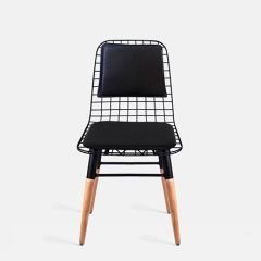 Wooden Leg Wire Chair 2-Set