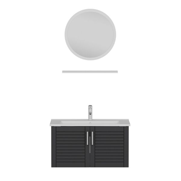 Minar Bathroom Cabinet 100Cm As2K+1Ya1R+Etj White
