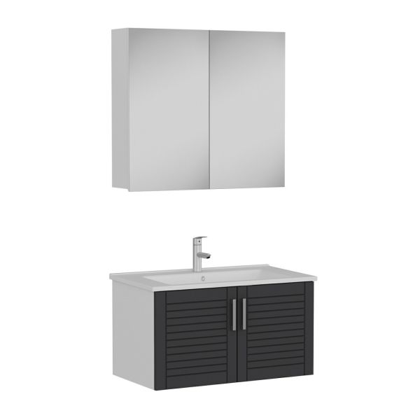 Minar Bathroom Cabinet 100Cm As2K+2K2A+Etj White