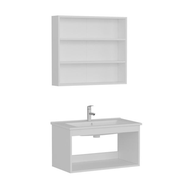 Minar Bathroom Cabinet 100Cm As2K+2K2A+Etj White