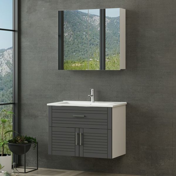 Minar Bathroom Cabinet 100Cm As2K1Ç+2K2A+Etj White