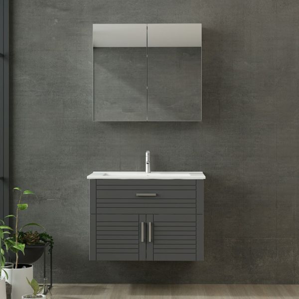 Minar Bathroom Cabinet 100Cm As2K1Ç+2K2A+Etj White