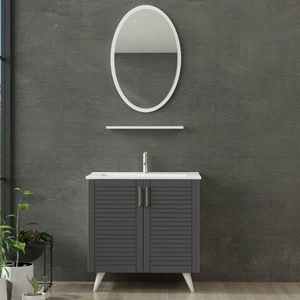 Minar Bathroom Cabinet 100Cm Ay2K+1Ea1R+Etj White