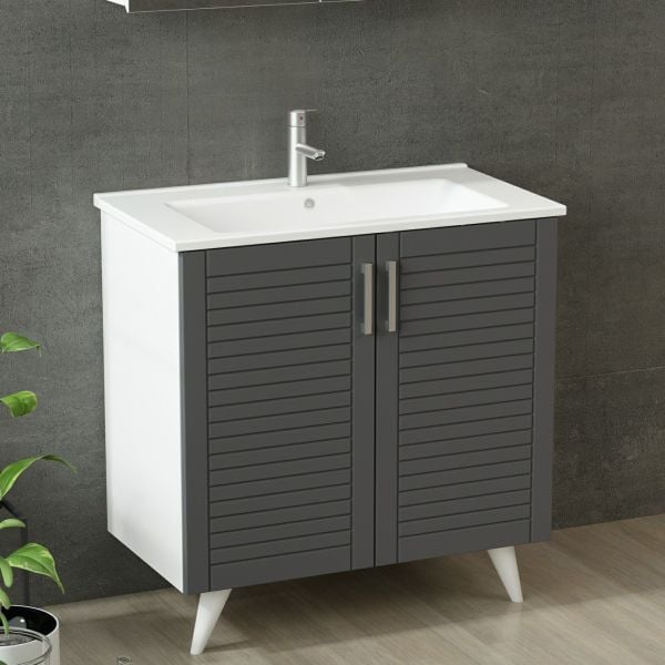 Minar Bathroom Cabinet 100Cm Ay2K+2K2A+Etj White