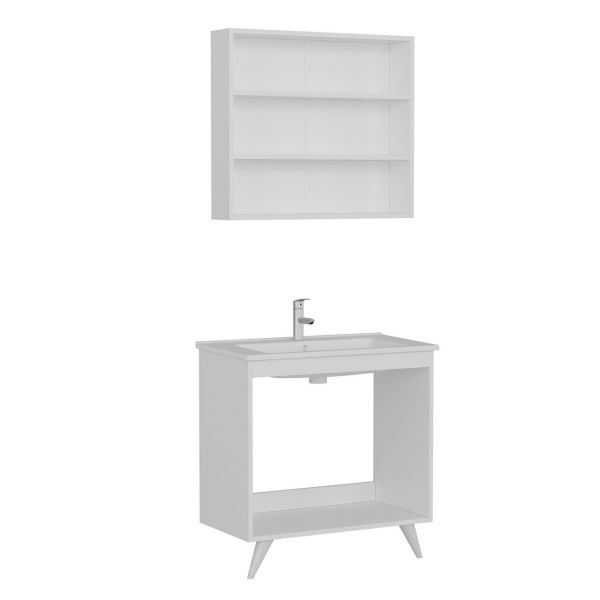 Minar Bathroom Cabinet 100Cm Ay2K+2K2A+Etj White