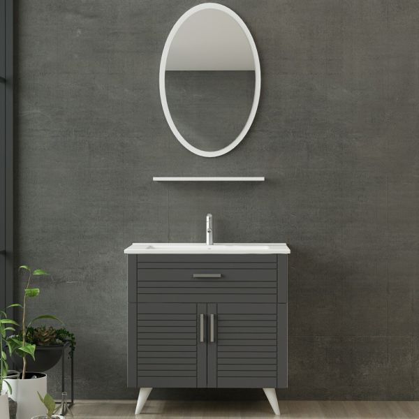 Minar Bathroom Cabinet 100Cm Ay2K1Ç+1Ea1R+Etj White