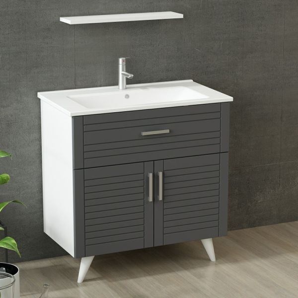 Minar Bathroom Cabinet 100Cm Ay2K1Ç+1Ea1R+Etj White