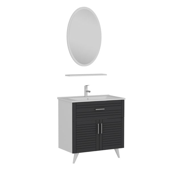 Minar Bathroom Cabinet 100Cm Ay2K1Ç+1Ea1R+Etj White