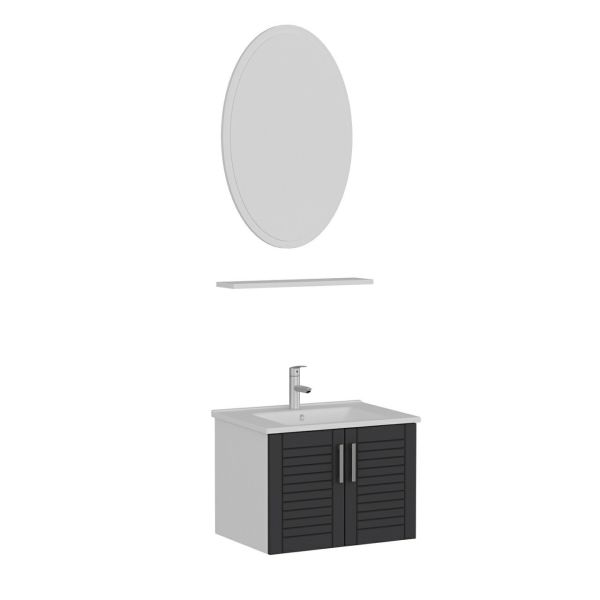 Minar Bathroom Cabinet 65Cm As2K+1Ea1R+Etj White