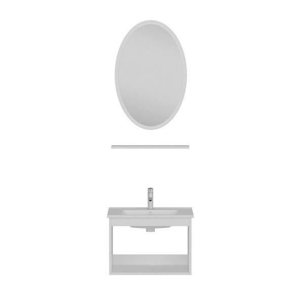 Minar Bathroom Cabinet 65Cm As2K+1Ea1R+Etj White