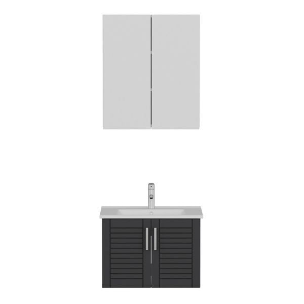 Minar Bathroom Cabinet 65Cm As2K+2K2A+Etj White