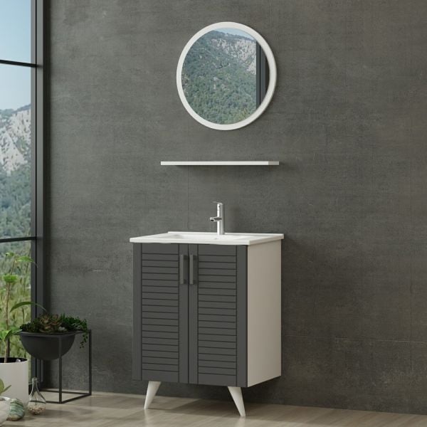 Minar Banyo Dolabı 65Cm Ay2K+1Ya1R+Etj Beyaz