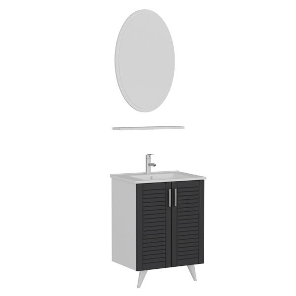 Minar Bathroom Cabinet 65Cm Ay2K+1Ea1R+Etj White
