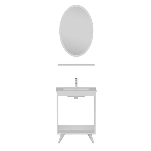 Minar Bathroom Cabinet 65Cm Ay2K+1Ea1R+Etj White