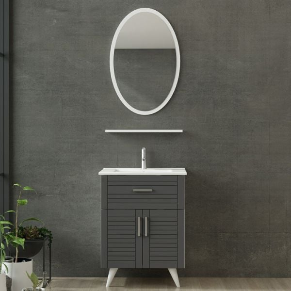 Minar Bathroom Cabinet 65Cm Ay2K1Ç+1Ea1R+Etj White