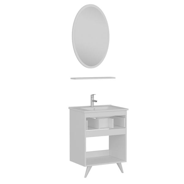 Minar Bathroom Cabinet 65Cm Ay2K1Ç+1Ea1R+Etj White