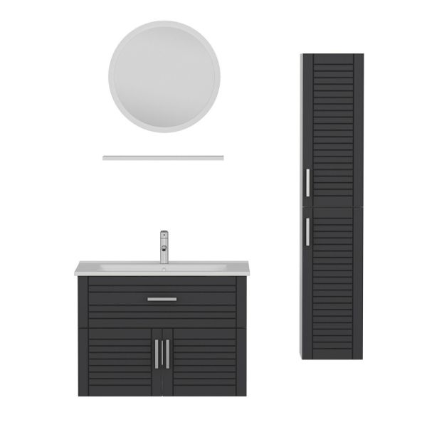 Minar Bathroom Cabinet 100Cm As2K1Ç+1Ya1R+Etj+Length White