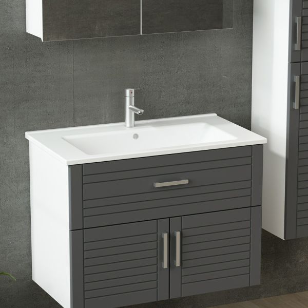 Minar Bathroom Cabinet 100Cm As2K1Ç+2K2A+Etj+Length White