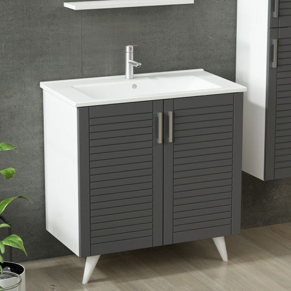 Minar Bathroom Cabinet 100Cm Ay2K+1Ea1R+Etj+Length White