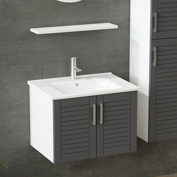 Minar Bathroom Cabinet 65Cm As2K+1Ya1R+Etj+Length White