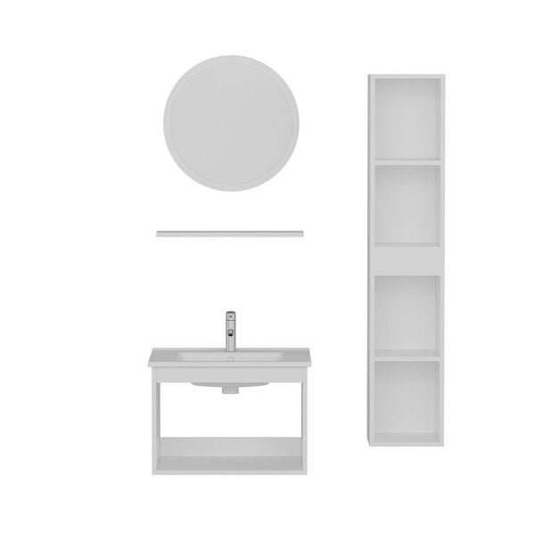 Minar Bathroom Cabinet 65Cm As2K+1Ya1R+Etj+Length White