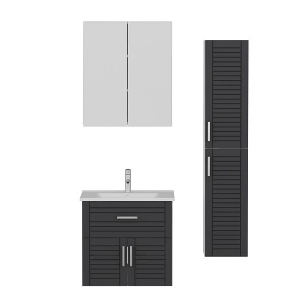 Minar Bathroom Cabinet 65Cm As2K1Ç+2K2A+Etj+Length White