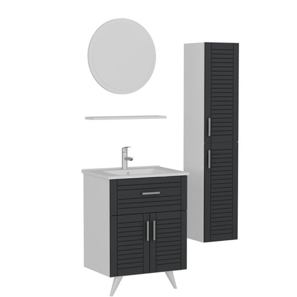 Minar Bathroom Cabinet 65Cm Ay2K1Ç+1Ya1R+Etj+Length White