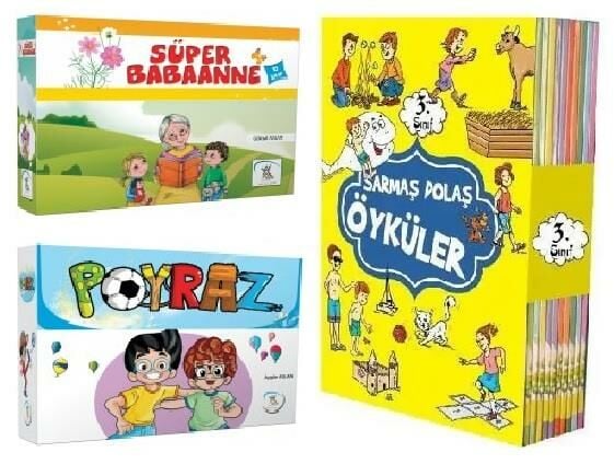 3. Sınıf Süper Babaanne + Poyraz + Sarmaş Dolaş Öyküler 30 Kitap