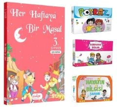 5 Renk 3. Sınıf  Poyraz  +  Şahane + Korkusuz İkizler + Her Haftaya Bir Masal (31 Kitap)