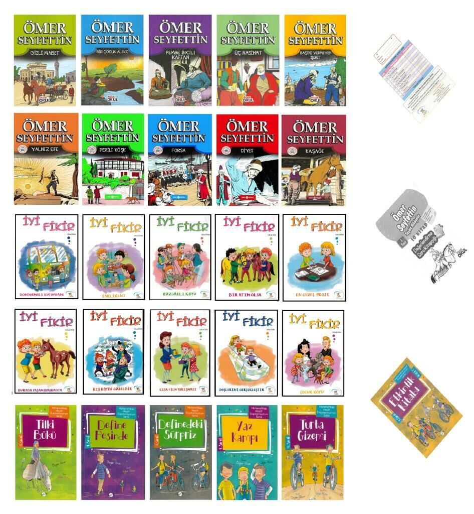 4. Sınıf Okumayı Sevdiren Eğitici Hikaye Seti 25 Kitap (İyi Fikir -  Matematik Hikayeleri - Ömer Seyfettin)