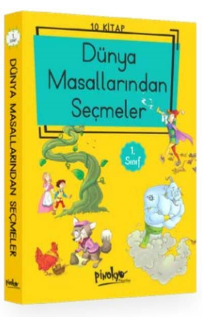Pinokyo 1. Sınıf Dünya Masallarından Seçmeler 10 Kitap Düz Yazı