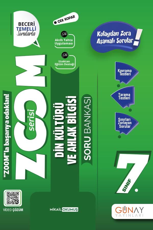 Günay 7. Sınıf Zoom Din Kültürü Soru Bankası