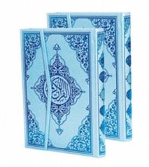 Kur'an ı Kerim Bilgisayar Hatlı Mavi Cilt Orta Boy, Kod M19